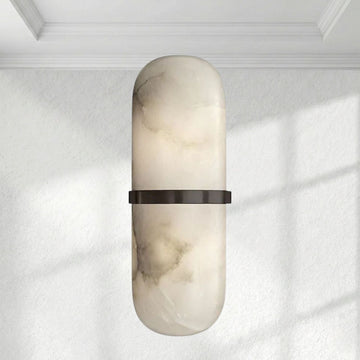 Alabaster Capsule Wall Sconce 12.5"H