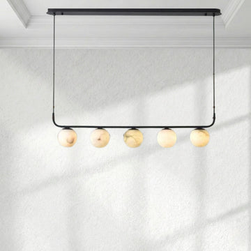 Alabaster Global Linear Chandelier L40"