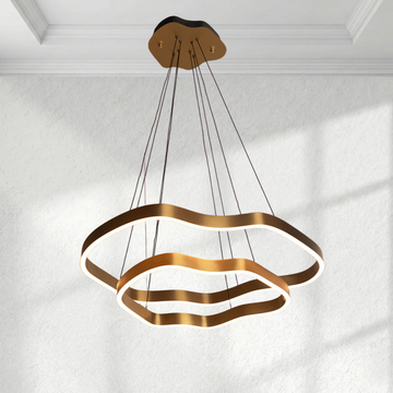 Nimbus Duo Gold Living Room LED Chandelier