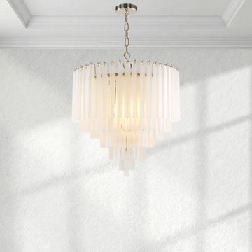 5-Tier Nova Modern Glass Chandelier