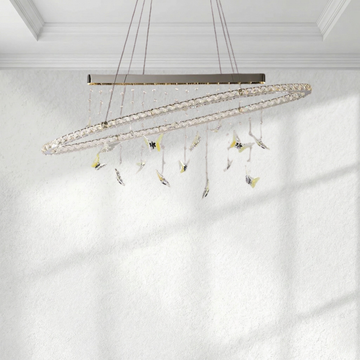 Mariposa Halo Glass Chandelier