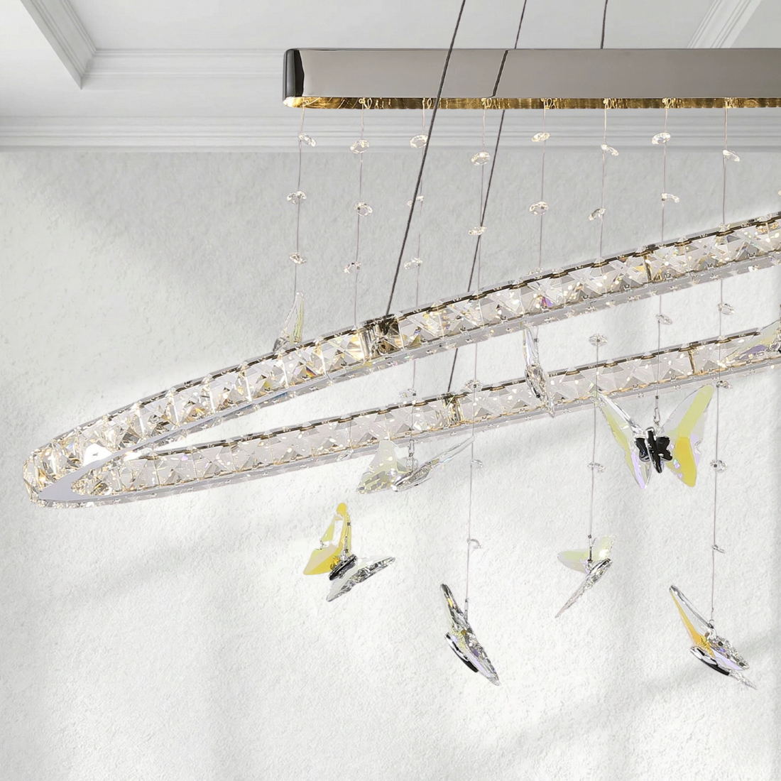 Mariposa Halo Glass Chandelier