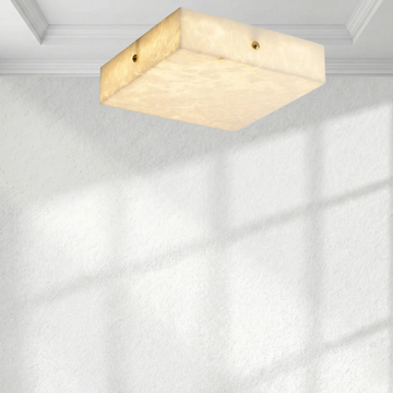 Alabaster Square Flushmount  15.8"L 19.7"L