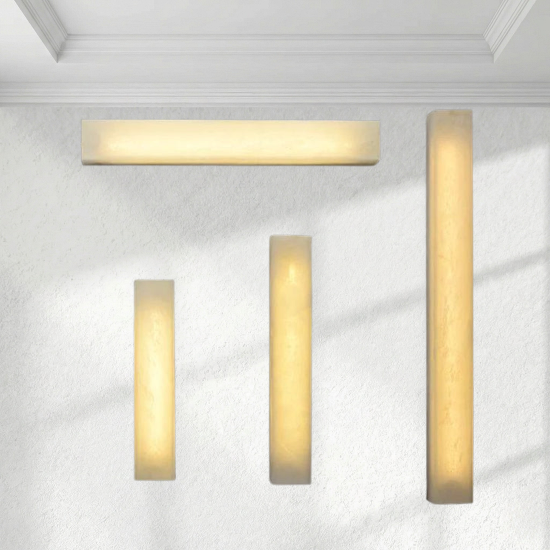 Alabaster Rectangular Wall Sconce