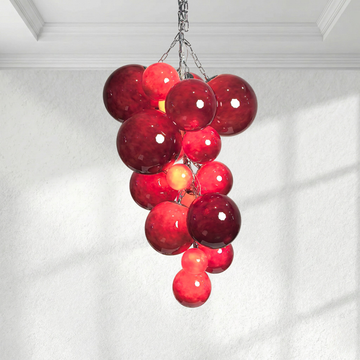 Arhownest "Grapevine" Glass Cluster Chandelier - Nickel Finish - Ø50cm x H90cm