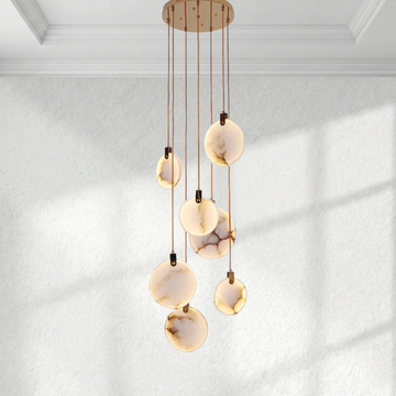 Alabaster Long Staircase Chandelier 5 styles