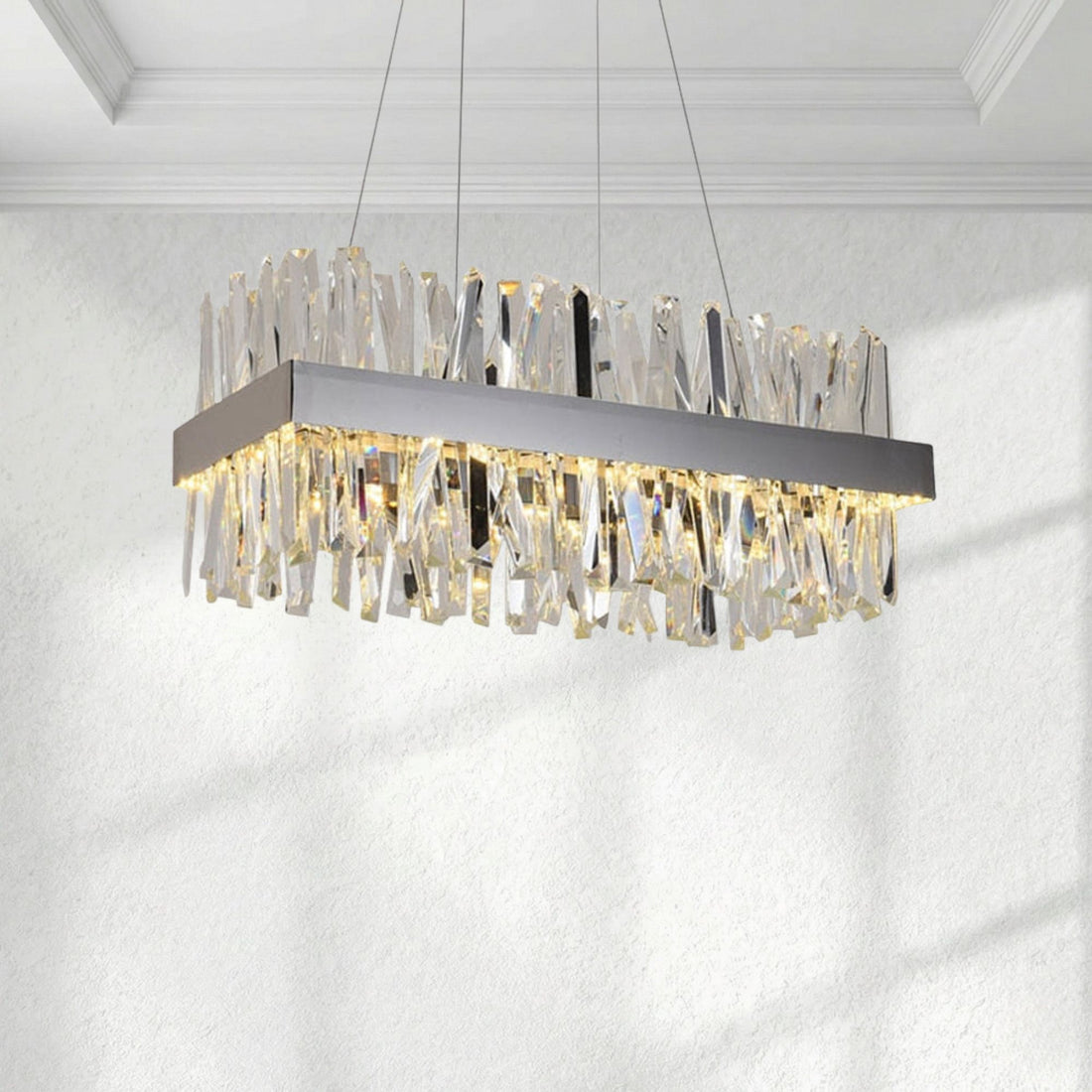 Arseni Crystal Rectangular Chandelier 43.3"