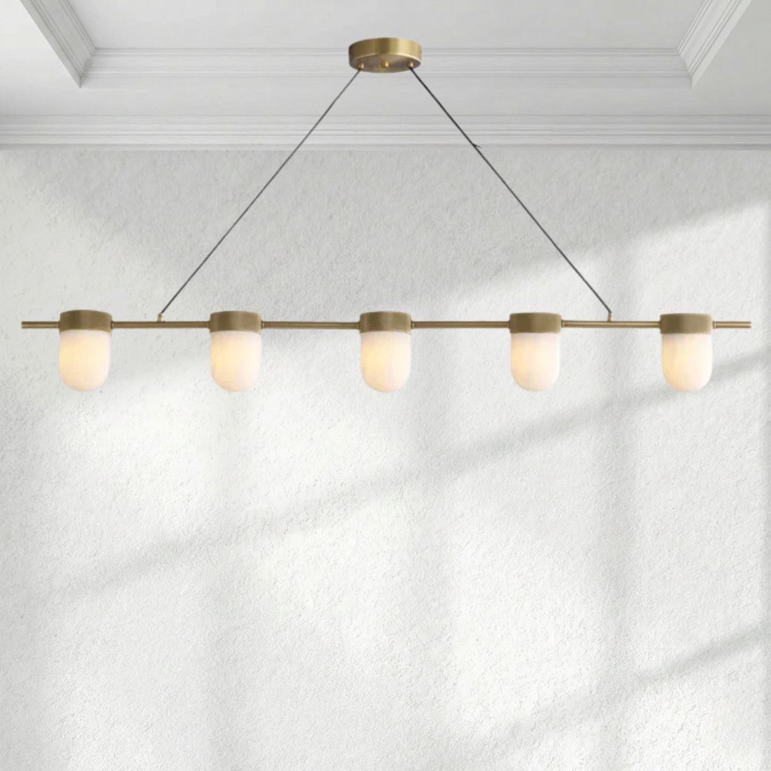Modern Marble Linear Chandelier
