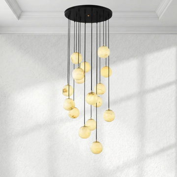 Alabaster Global Staircase Chandelier