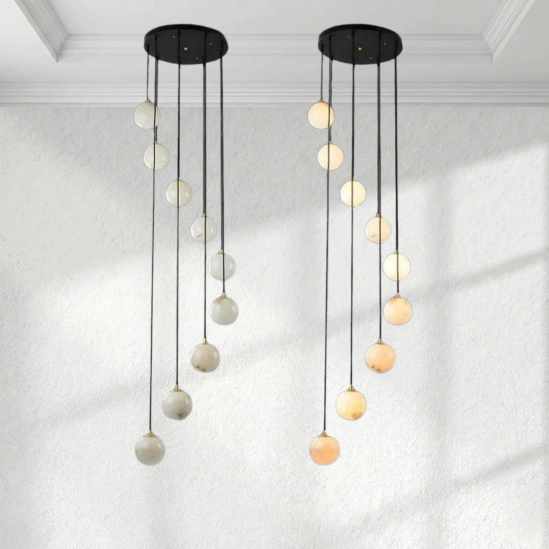 Alabaster Global Staircase Chandelier