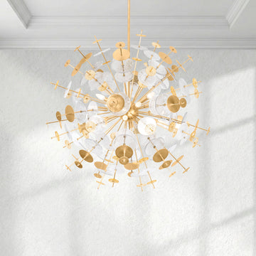 Gleason Clear Functional Design Chandelier