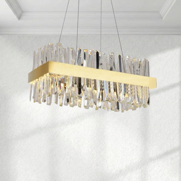 Arseni Crystal Rectangular Chandelier 43.3"