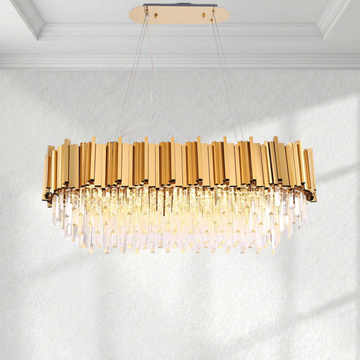 Elian Oval Crystal Chandelier