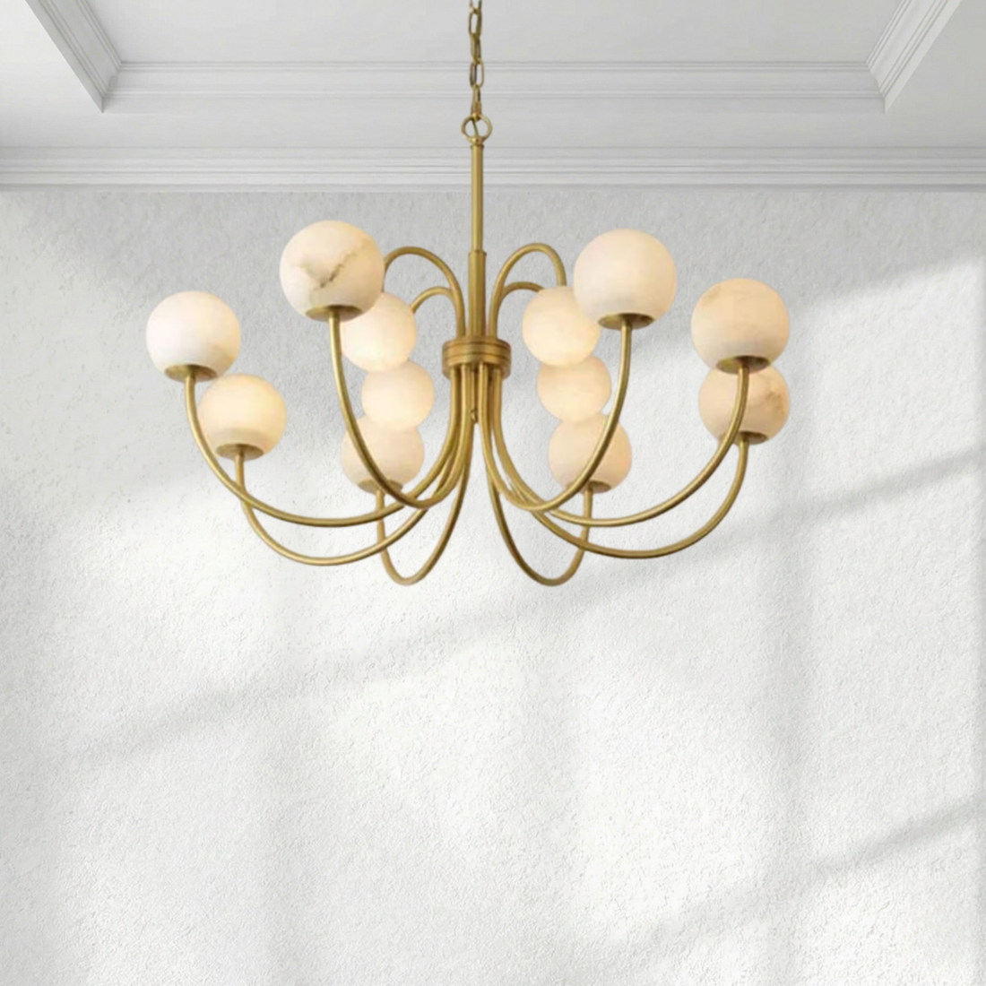 Alabaster Vintage Chandelier
