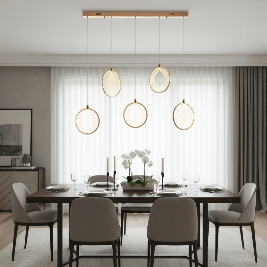 Halo Cascade Linear LED Chandelier