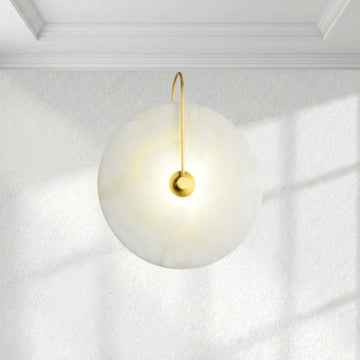 Charlene Marble Round Bedroom Wall Sconce