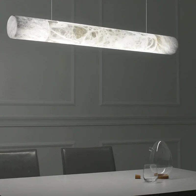 Alabaster Cylindrical Chandelier 47.2"