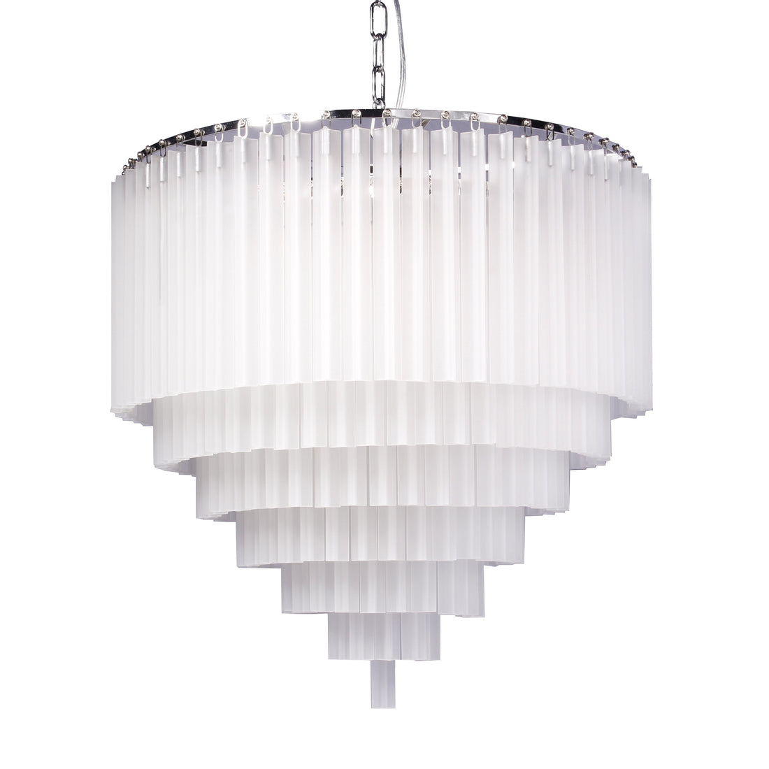5-Tier Nova Modern Glass Chandelier
