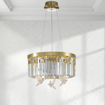 Seraphina Hummingbird Gold LED Chandelier